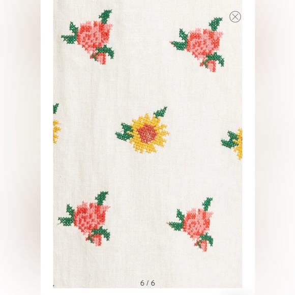 FARM Rio Dresses Farm Rio Cross Stitch Flowers Midi Dress Nwt